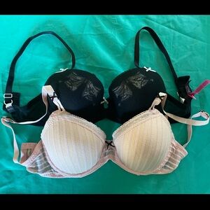 Bundle of 2 Betsey Johnson Bras, 32DD